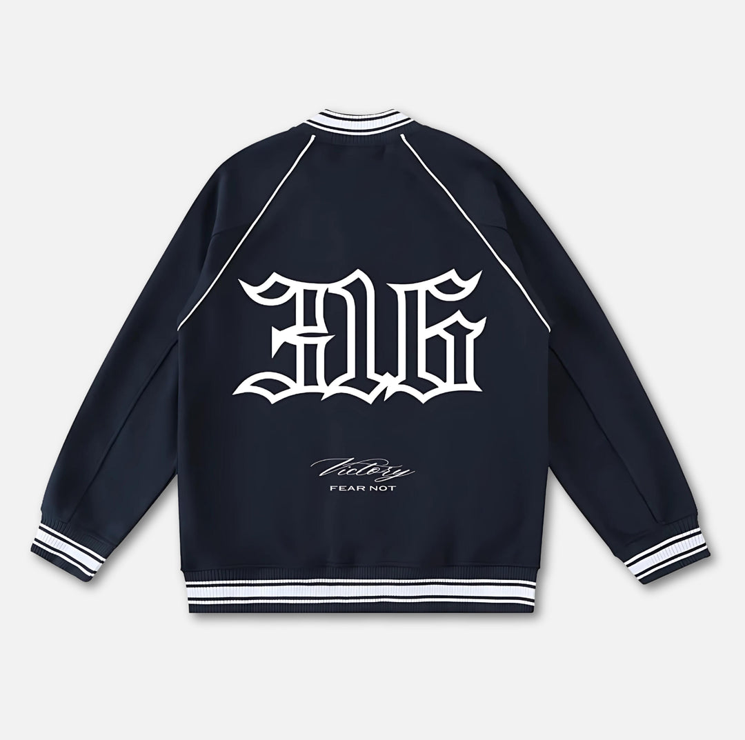 316 Contrast Trim Varsity Jacket 