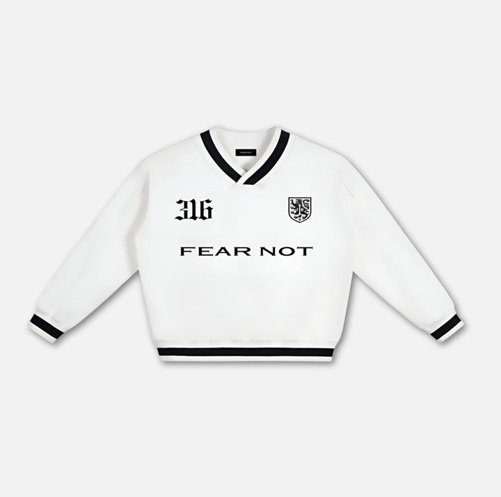 316 Crest V-Neck Sweatshirt - White White S 