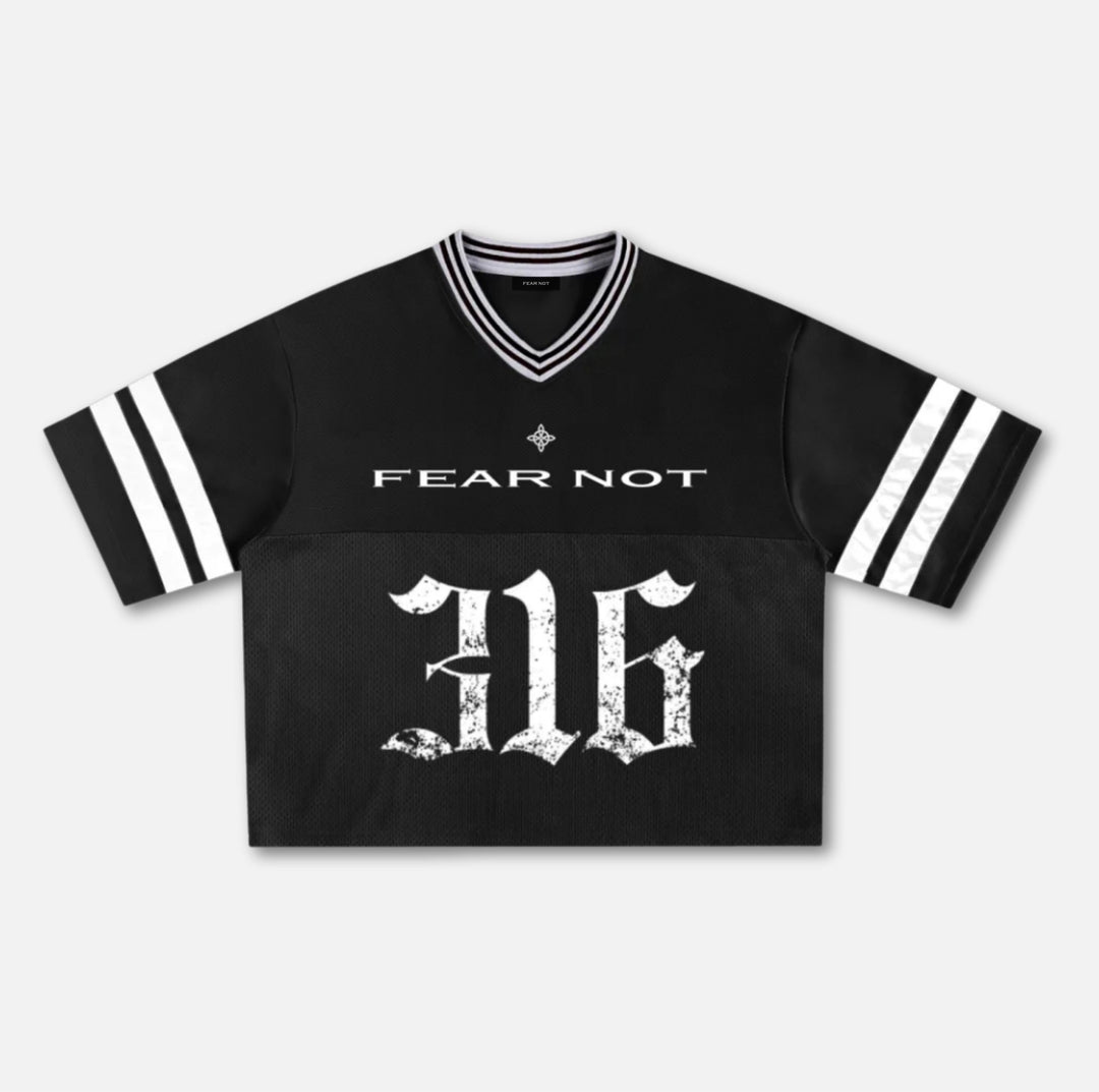 316 Mesh Boxy Jersey - Black Black S 
