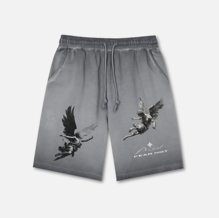 Angelic Warfare Reverse Dyed Shorts Dark Gray S 