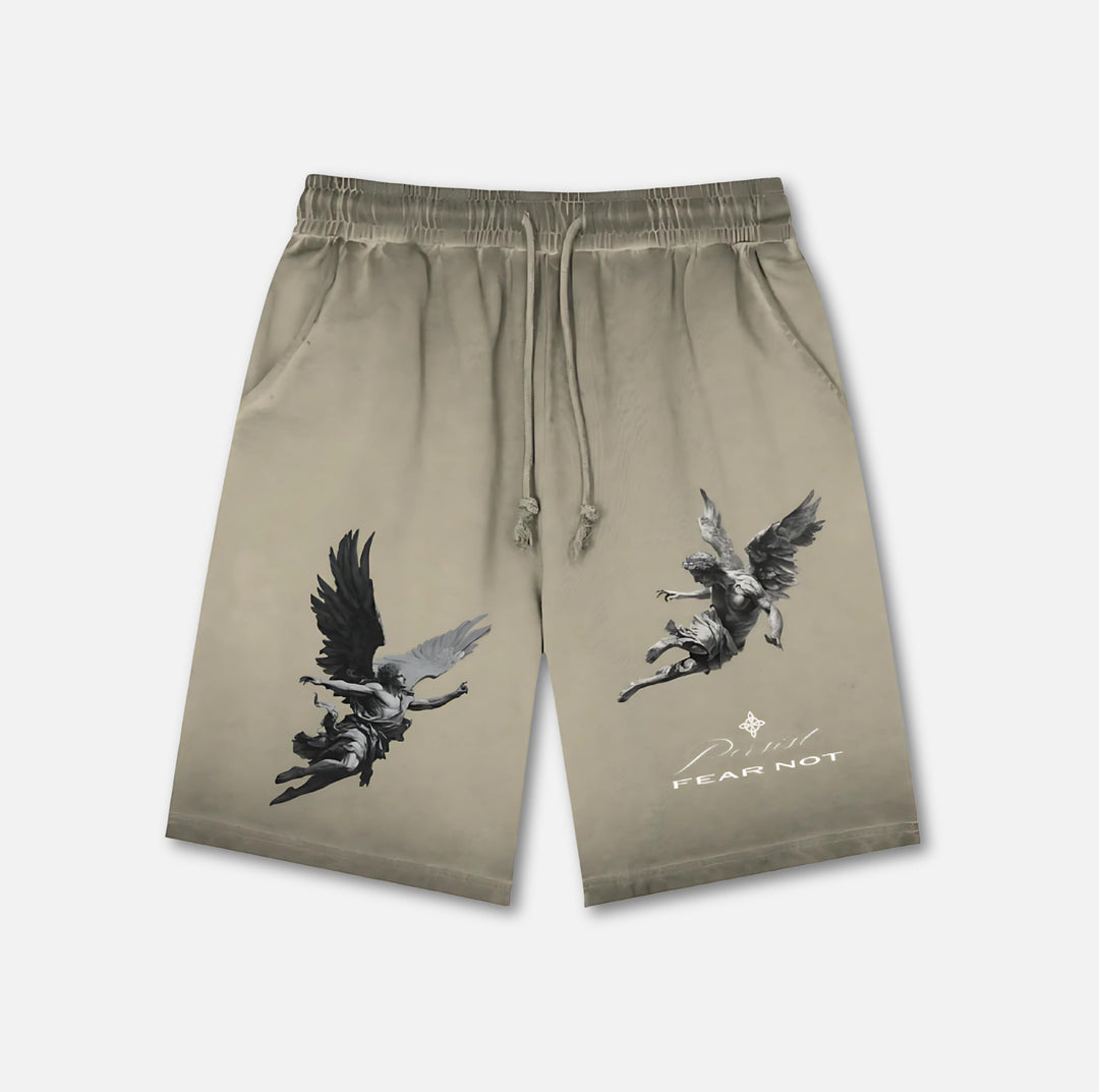 Angelic Warfare Reverse Dyed Shorts Green S 