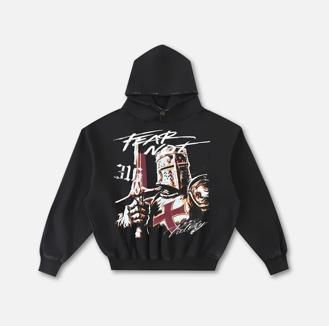 Armor of God Frayed Hoodie Black S 