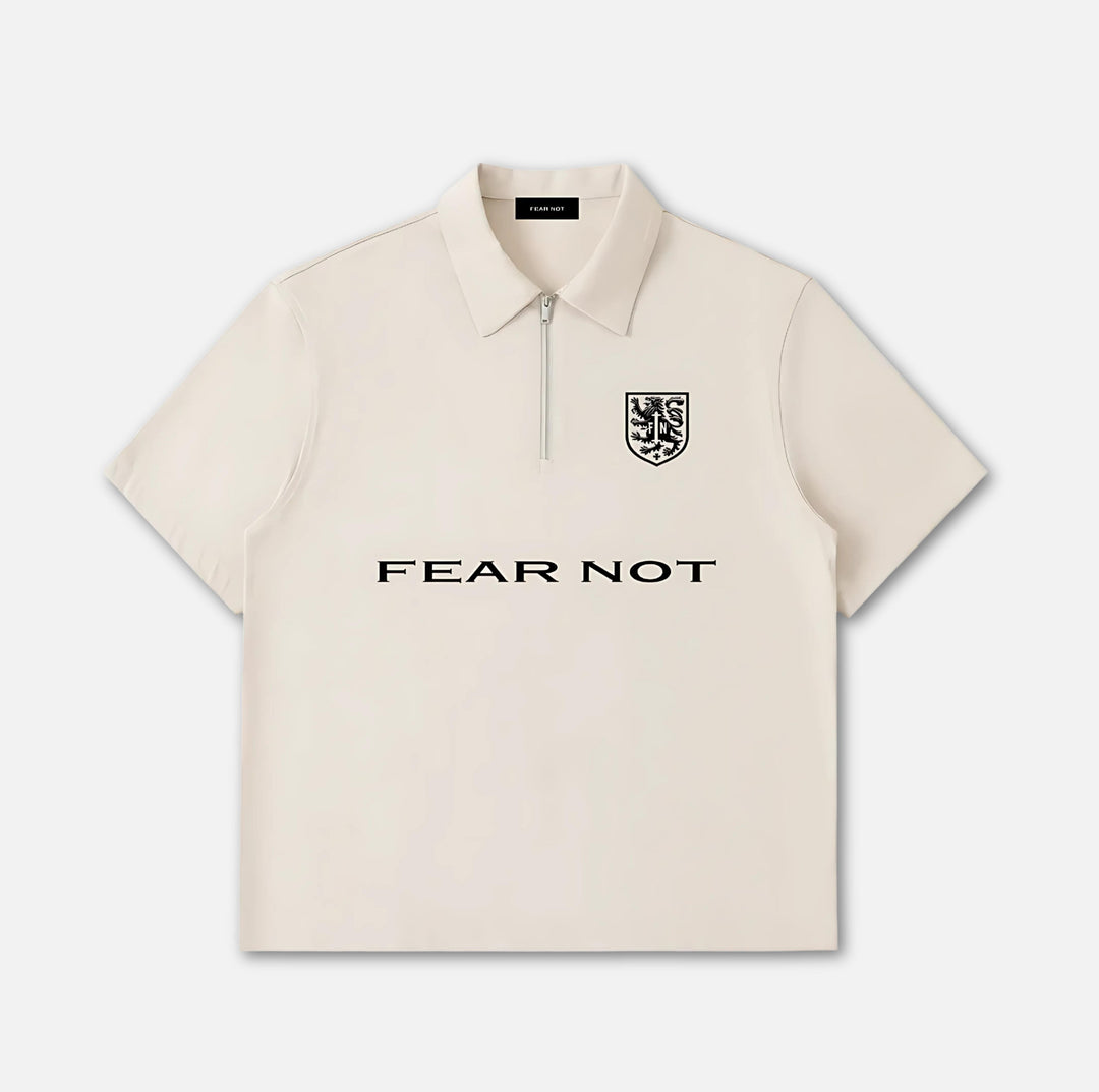 Crest V2 Quarter-Zip Polo Shirt Khaki S 