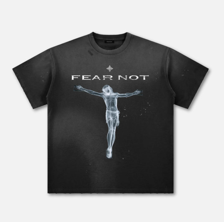 Crucifix Hand-Painted Tee Black S 