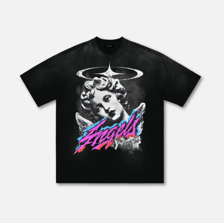 Graffiti Angel Tee Black S 