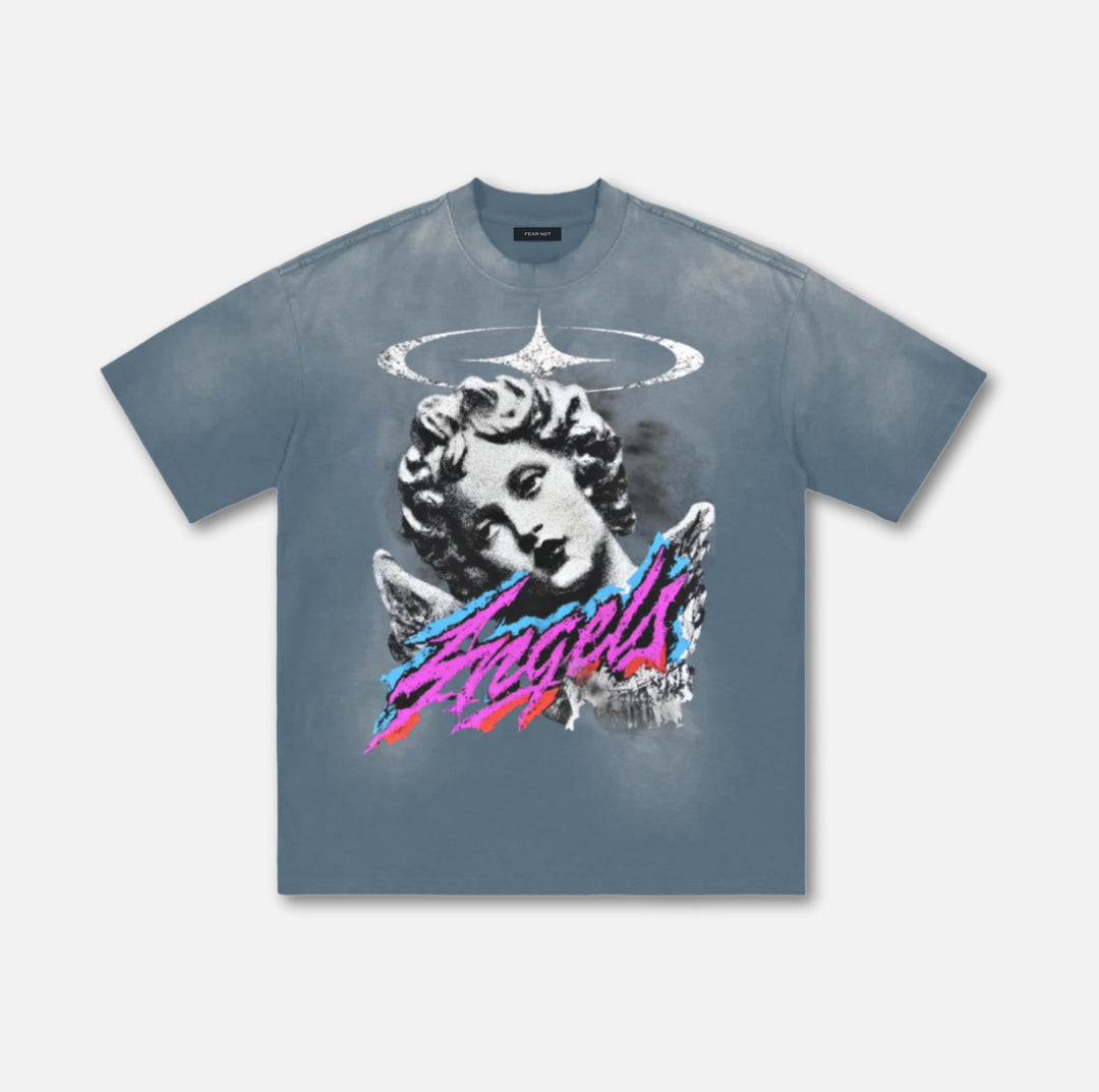 Graffiti Angel Tee Blue S 
