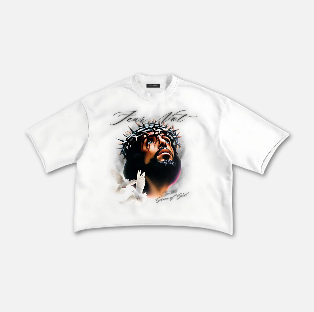 Paradise Messiah French Terry Boxy Tee White S 