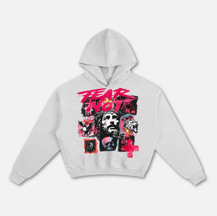 Redemption Boxy Hoodie xx Flower Gray S 