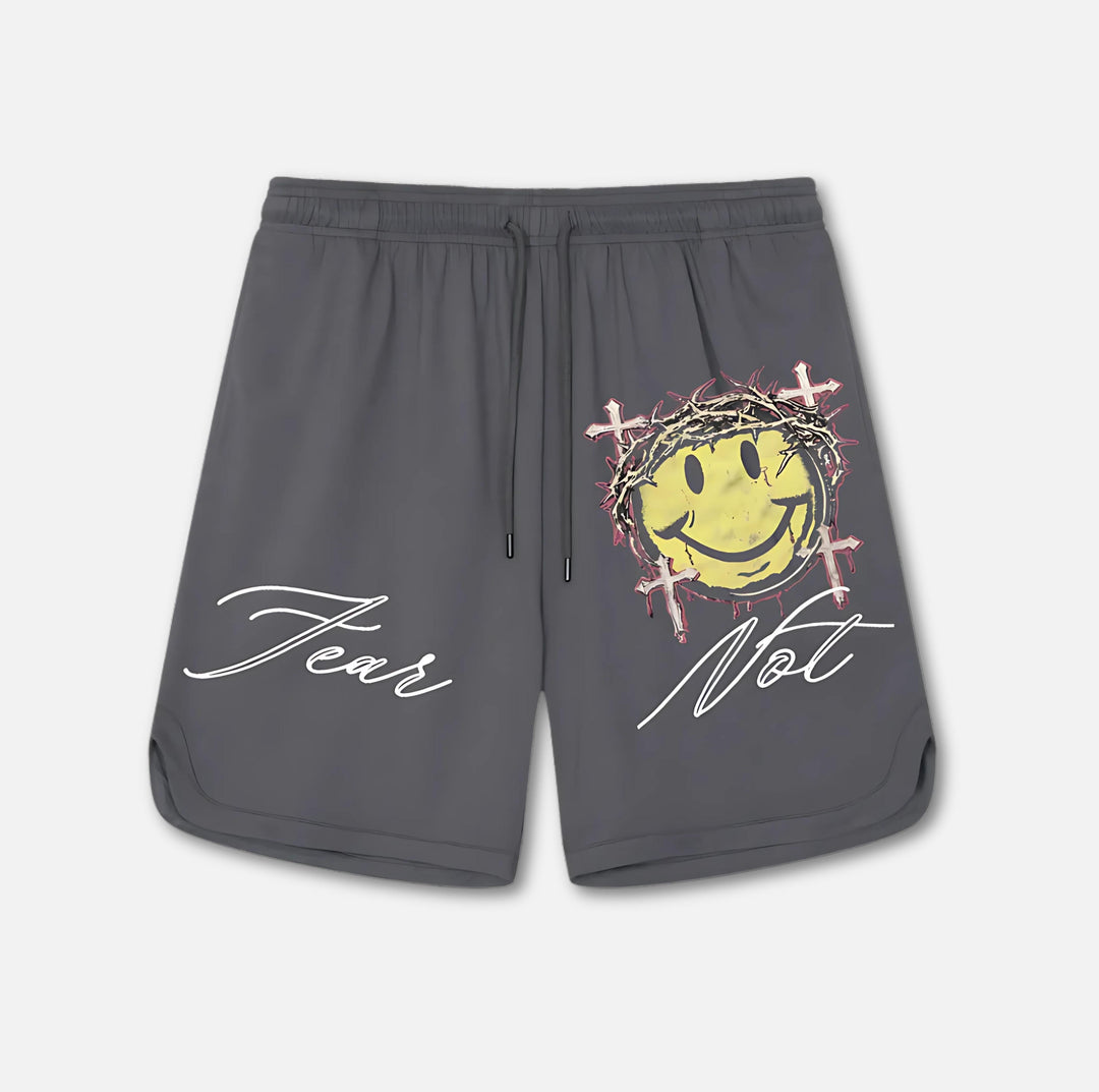 Smiley Crosses Shorts Dark Gray S 