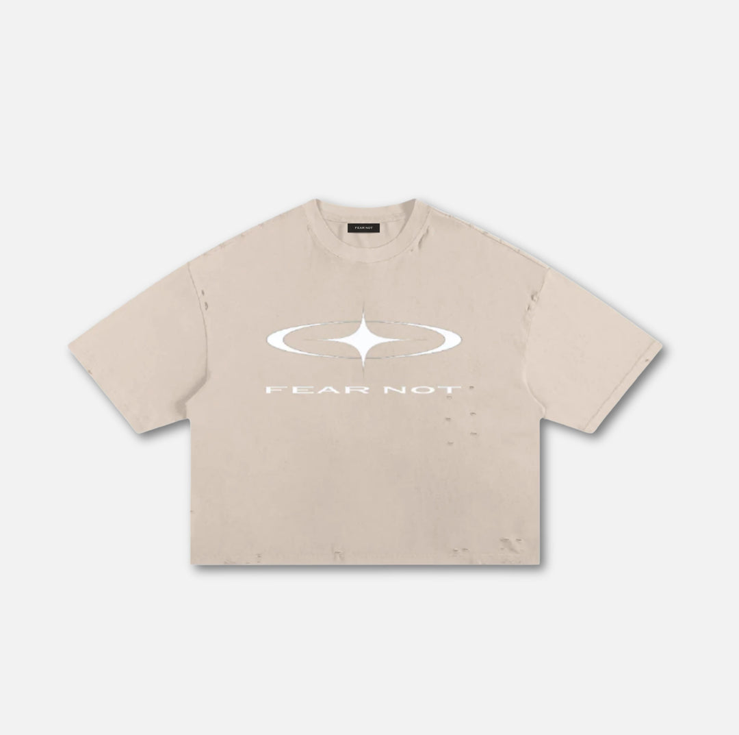 Starcross Frayed Boxy Tee Apricot S 