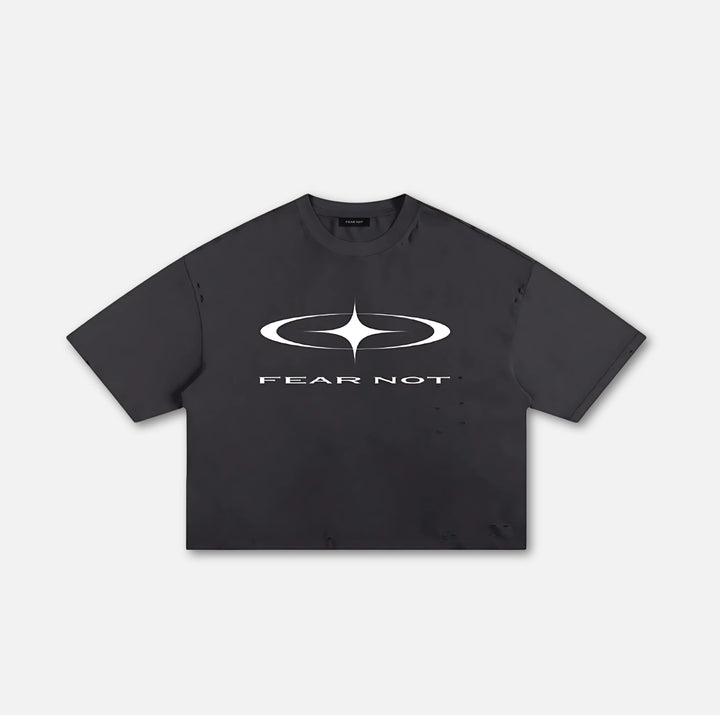 Starcross Frayed Boxy Tee Wash Black S 