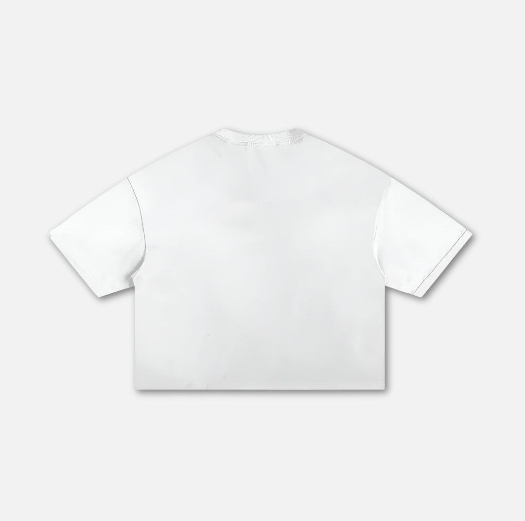 Starcross Frayed Boxy Tee - White 