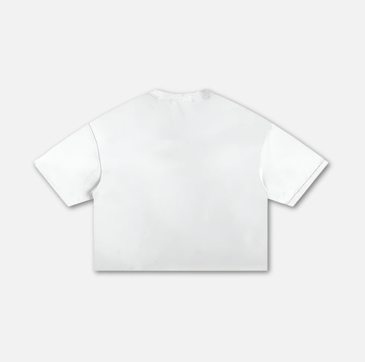 Starcross Frayed Boxy Tee - White 