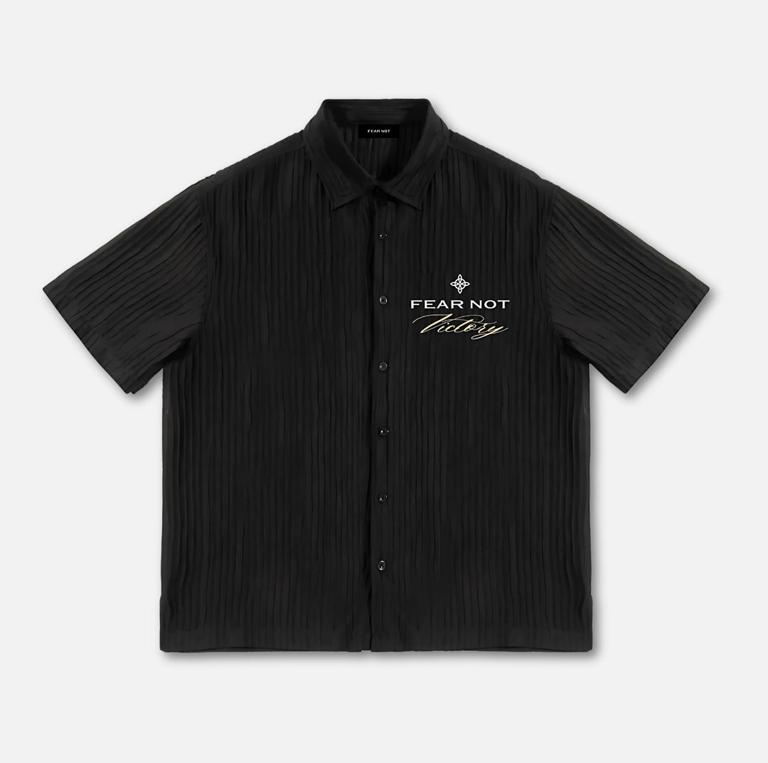 Victory Tencel Pleated Shirt Black S 