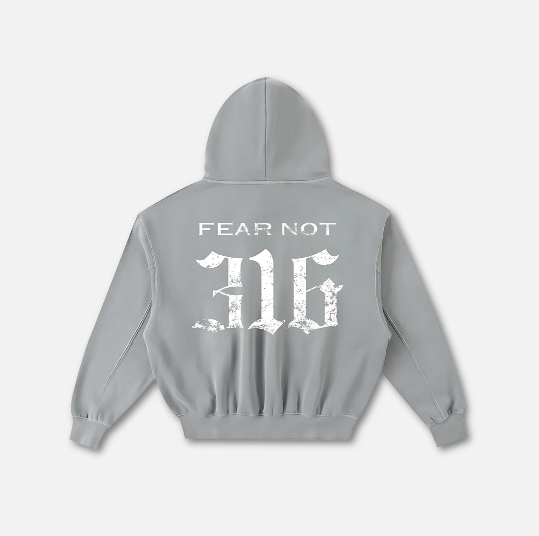 Wreath Crest Frayed Hoodie 