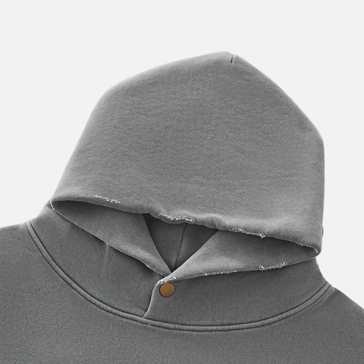 Wreath Crest Frayed Hoodie 