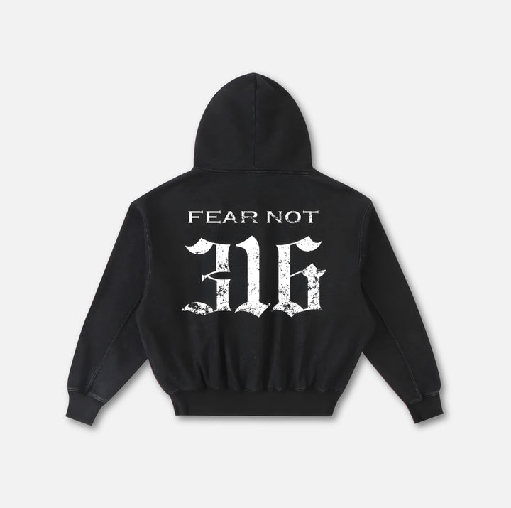 Wreath Crest Frayed Hoodie 
