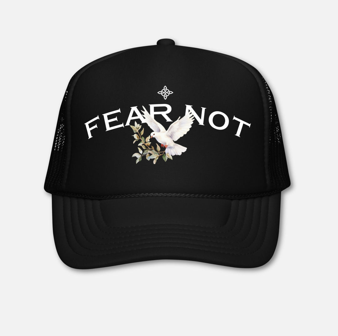 Wreath Dove Trucker Hat Black 
