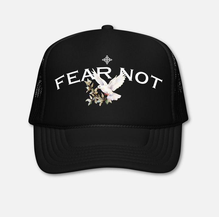 Wreath Dove Trucker Hat Black 