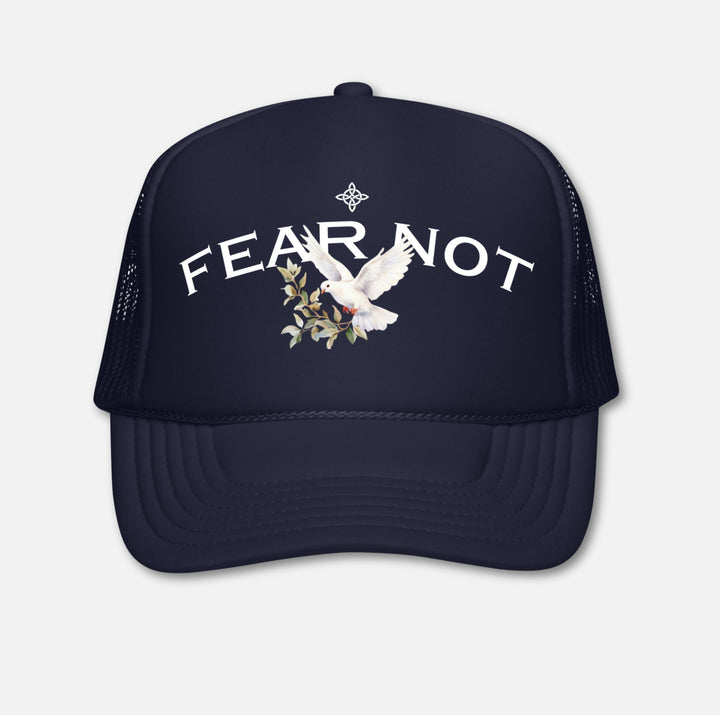 Wreath Dove Trucker Hat Navy 